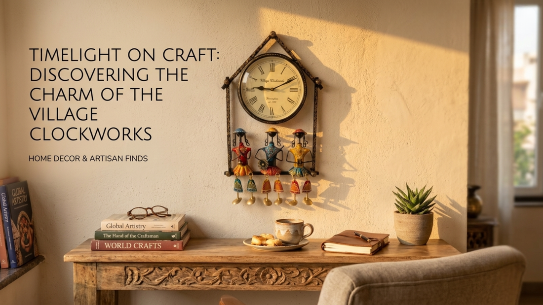 Handcrafted metal wall clock placed on north wall as per Vastu