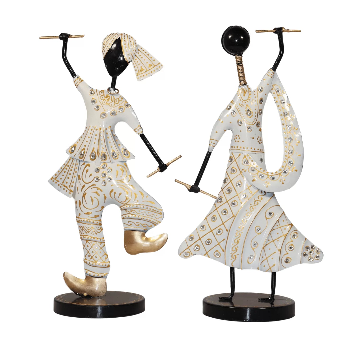 Dancing Couple Figurines in White