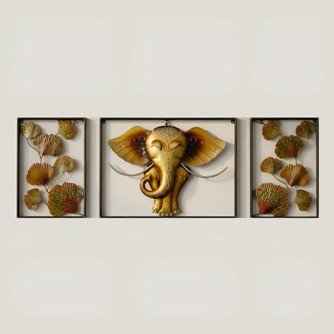 Premium metal Ganesha wall hanging for living room