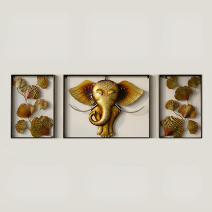 Premium metal Ganesha wall hanging for living room