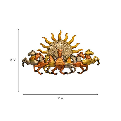 Seven Running Horses Iron Wall Décor