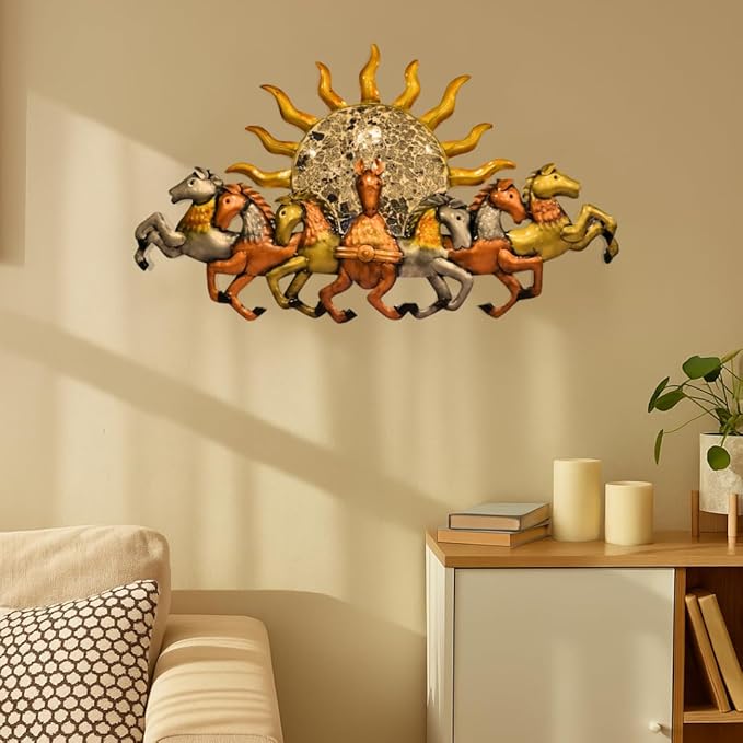 Seven Running Horses Iron Wall Décor