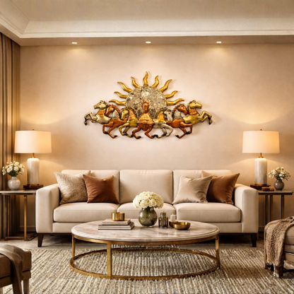 Seven Running Horses Iron Wall Décor