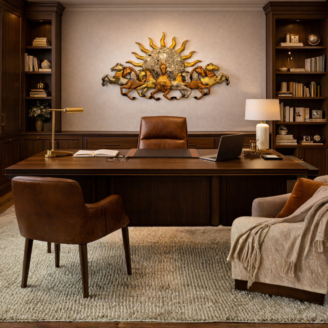 Seven Running Horses Iron Wall Décor