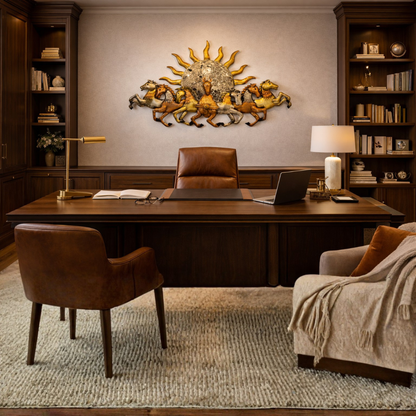 Seven Running Horses Iron Wall Décor
