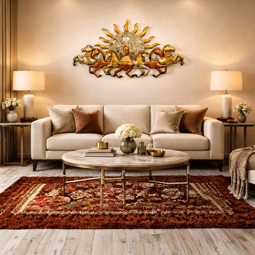 Seven Running Horses Iron Wall Décor