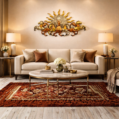 Seven Running Horses Iron Wall Décor