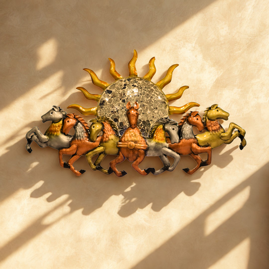 Seven Running Horses Iron Wall Décor