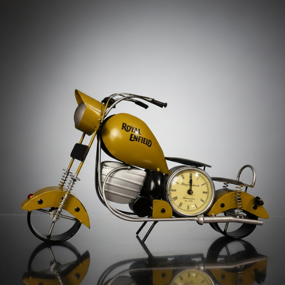 Royal Enfield Bike with Antique Clock