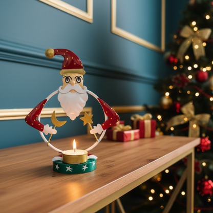 Decorative Santa Claus tealight holder for home decoration