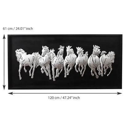 Seven running horses LED wall art size