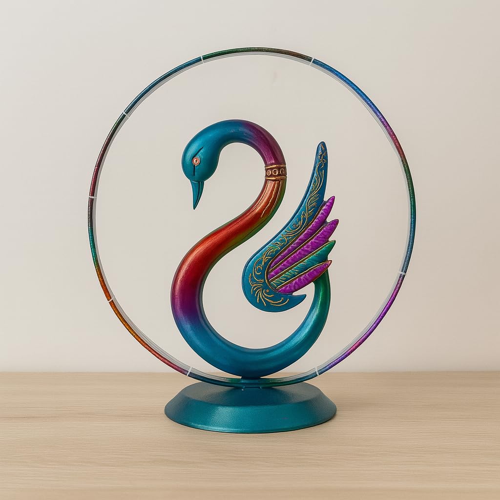 LED table lamp with artistic swan design for living room decoration