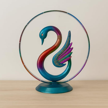 LED table lamp with artistic swan design for living room decoration
