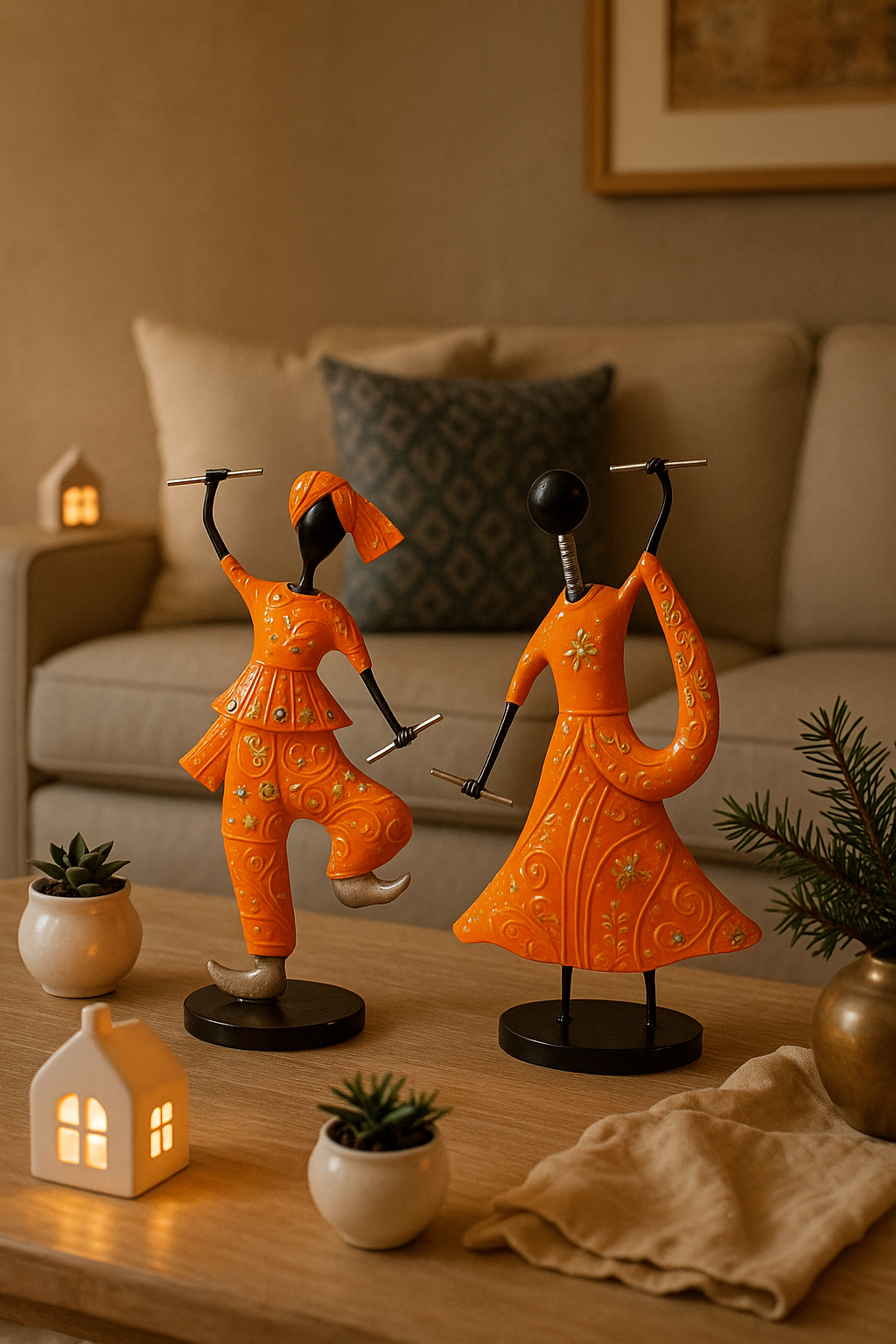 Elegant handcrafted couple showpiece for home decoration
